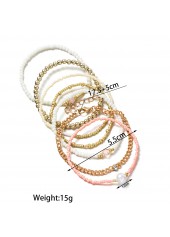 Golden jewelry,Other jewelry,Golden Pearl Beaded Crystal Bracelet Set