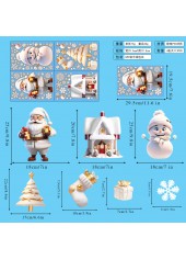 White accessories,Christmas accessories,Christmas White Sticker Glass Detail Stickers