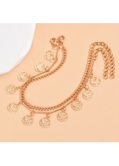 Golden jewelry,Golden Color Butterfly Alloy Detail Anklets
