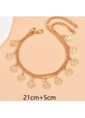 Golden jewelry,Golden Color Butterfly Alloy Detail Anklets