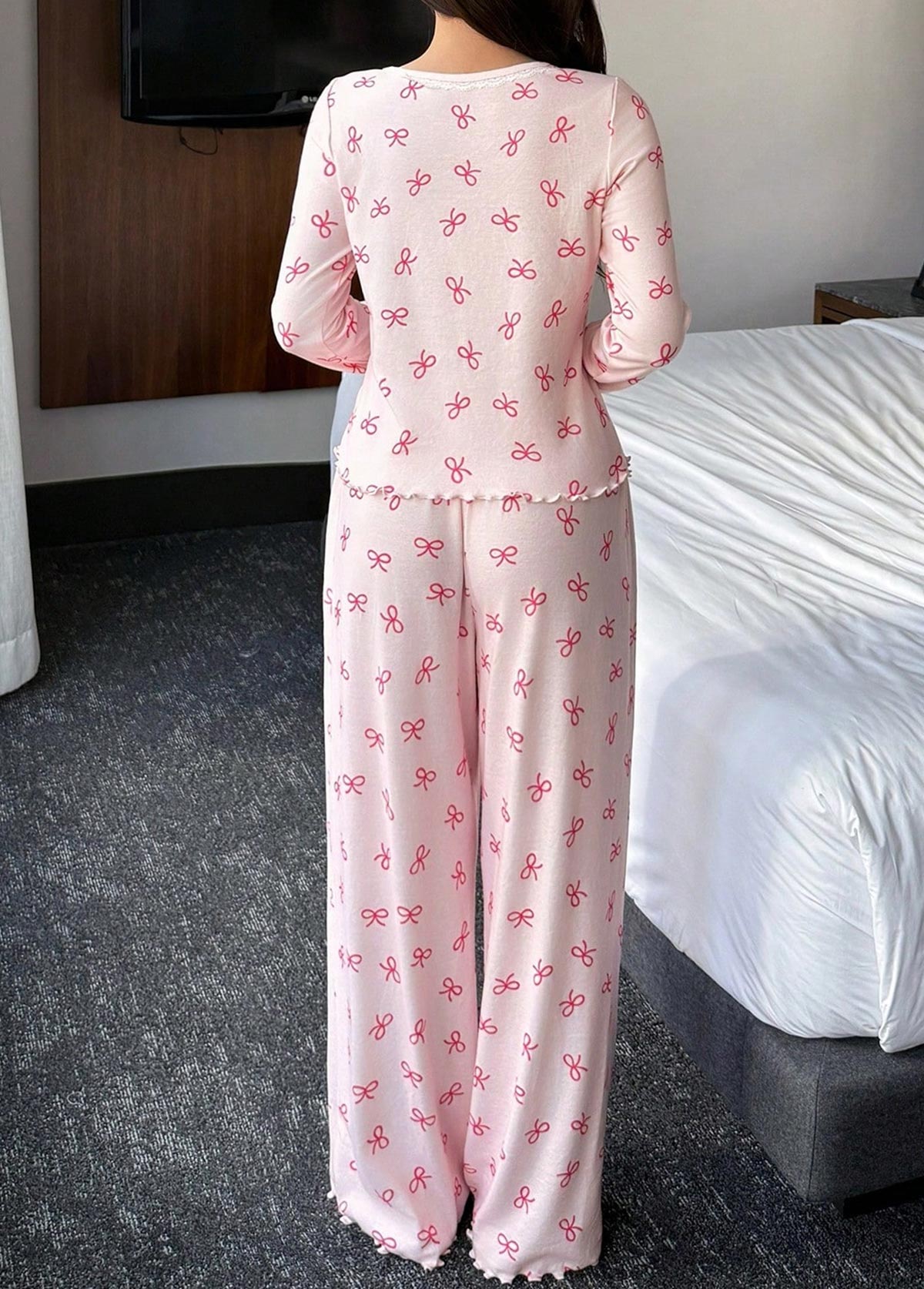 Pink loungewear,Ditsy Floral loungewear,Ditsy Floral Print Pink Lounge Top and Pants