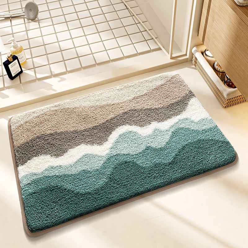 Multi Color accessories,Other accessories,Ocean Print Multi Color Cat Paw Pad Bath Mat