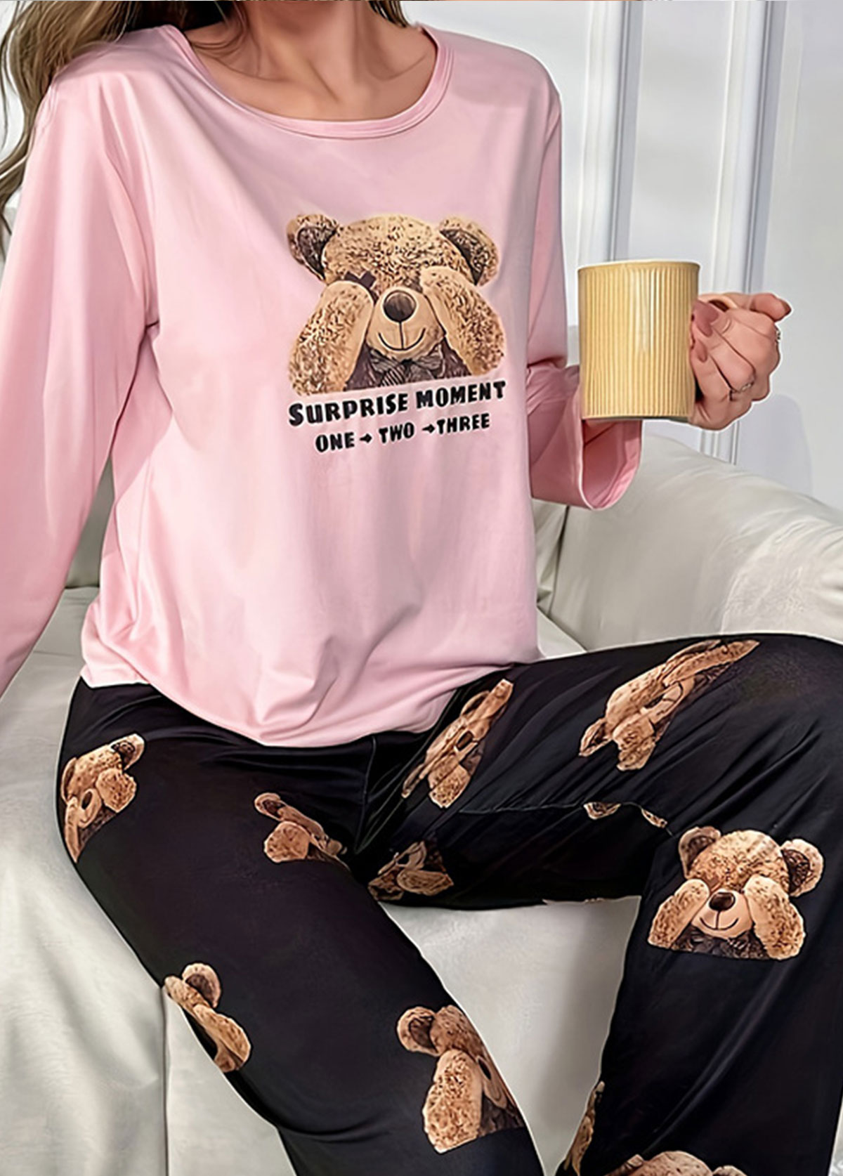 Pink loungewear,Animal Print loungewear,Animal Print Pink Round Neck Lounge Top and Pants