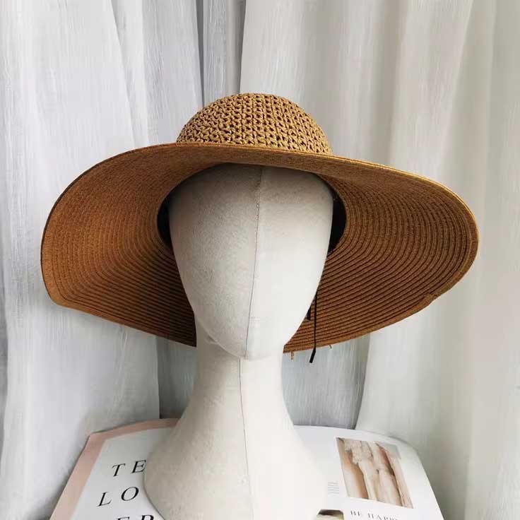 Dark Camel accessories,Plain Color accessories,Dark Camel Sun Protection Visor Straw Hat