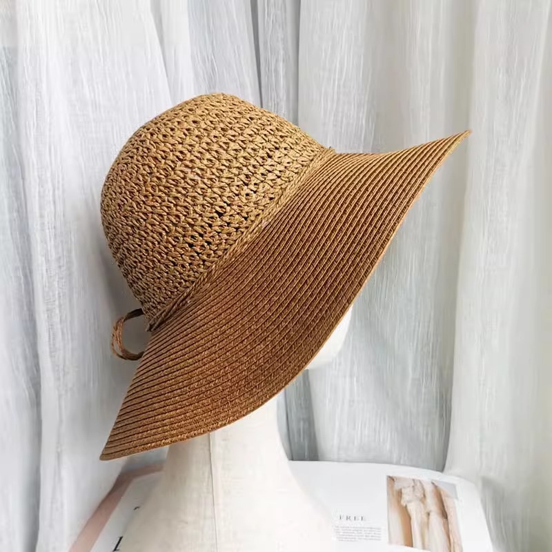 Dark Camel accessories,Plain Color accessories,Dark Camel Sun Protection Visor Straw Hat