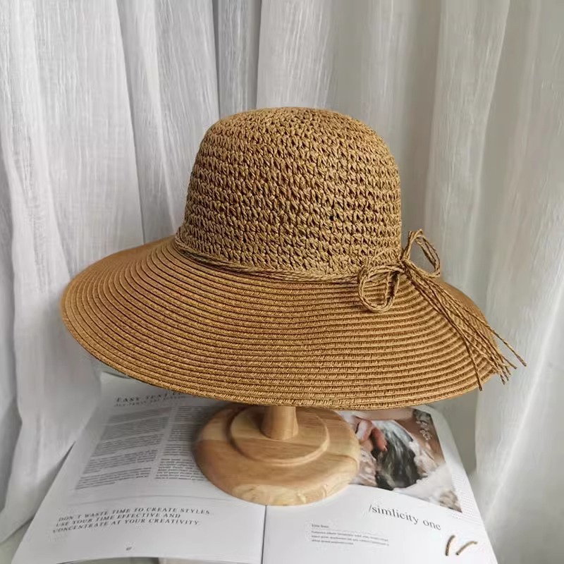 Dark Camel accessories,Plain Color accessories,Dark Camel Sun Protection Visor Straw Hat