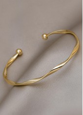 Golden jewelry,Golden Open Cuff Twisted Alloy Bangle