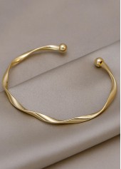 Golden jewelry,Golden Open Cuff Twisted Alloy Bangle