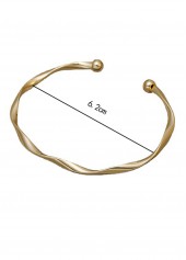 Golden jewelry,Golden Open Cuff Twisted Alloy Bangle