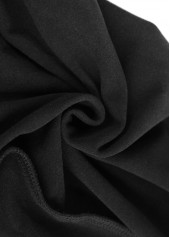 Black bottoms,Plain Color bottoms,Black High Waisted Elastic Waist Ankle Length Leggings