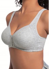 Light Grey intimates,Plain Color intimates,Light Grey Push-up V Neck Bra