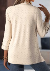 Beige tops,Plain Color tops,ROTITA Tummy Coverage Beige Square Neck Fake Two Piece Twinset