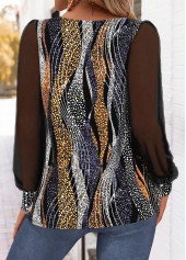 Multi Color tops,Dazzle Colorful tops,ROTITA Tummy Coverage Dazzle Colorful Print Multi Color T Shirt