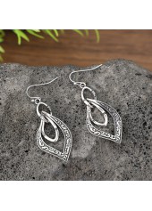 Silver jewelry,Silver Color geometric Alloy Detail Earrings