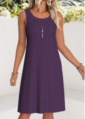Dark Reddish Purple dresses,Plain Color dresses,Everyday dresses,Casual dresses,ROTITA Tummy Coverage Dark Reddish Purple Dress and Cardigan