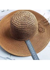 Dark Camel accessories,Plain Color accessories,Dark Camel Sun Protection Visor Straw Hat