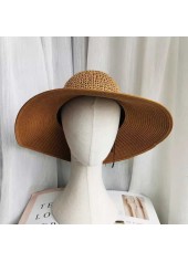 Dark Camel accessories,Plain Color accessories,Dark Camel Sun Protection Visor Straw Hat