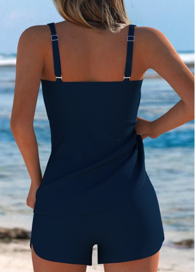 Navy swimwear,Tie Dye swimwear,ROTITA Tummy Coverage Navy Tie Dye Print Tankini Set