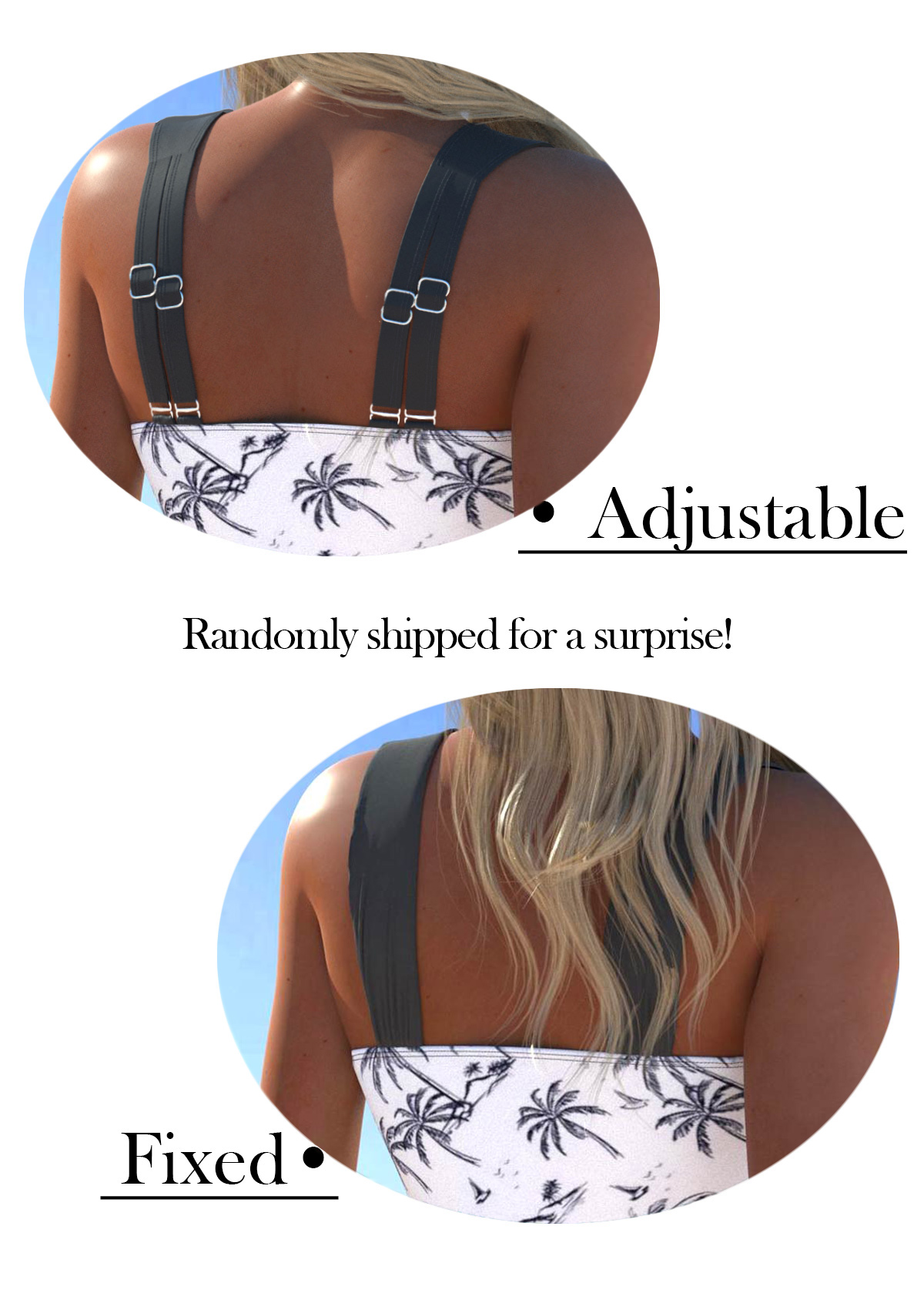 White swimwear,Plants swimwear,ROTITA Surplice White Tropical Plants Print Swimdress and Shorts