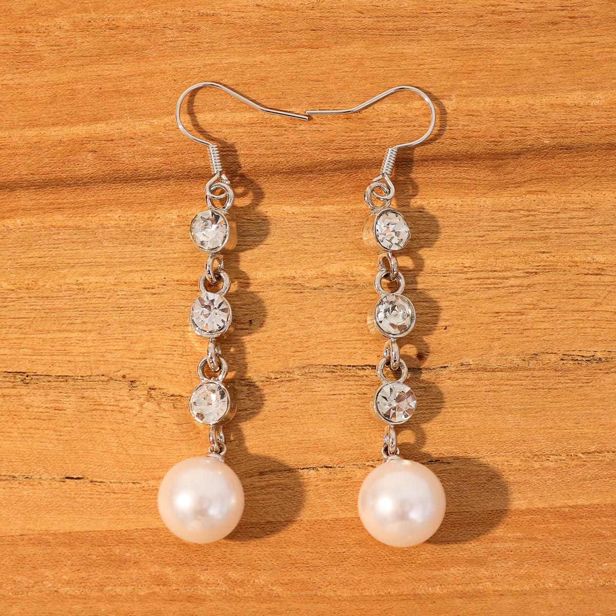 Silver jewelry,Silver Color Round Alloy Detail Earrings