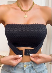 soutien-gorge bandeau sans bretelles en dentelle noire