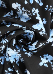 Black bottoms,Ditsy Floral bottoms,Flowy Ditsy Floral Print Black Wide Leg Pants