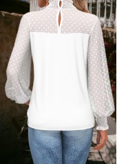 White tops,Plain Color tops,ROTITA Tummy Coverage White Turtleneck Long Sleeve T Shirt