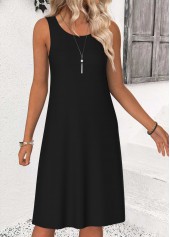 Black dresses,Ombre dresses,Casual dresses,ROTITA Tummy Coverage Ombre Black Round Neck Dress and Cardigan