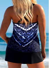 Navy swimwear,Tie Dye swimwear,ROTITA Tummy Coverage Navy Tie Dye Print Tankini Set