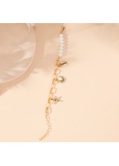 Golden jewelry,Golden Color Shell Alloy Detail Bracelet