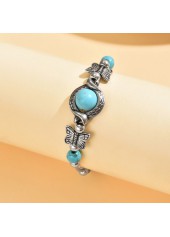 Mint Green jewelry,Butterfly Mint Green Alloy Detail Bracelet