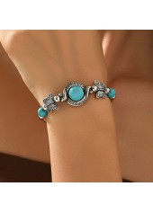 Mint Green jewelry,Butterfly Mint Green Alloy Detail Bracelet