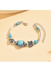 Mint Green jewelry,Butterfly Mint Green Alloy Detail Bracelet
