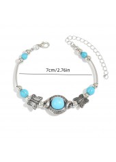 Mint Green jewelry,Butterfly Mint Green Alloy Detail Bracelet