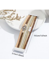 Light Coffee jewelry,Light Coffee Color Faux Leather Bangle