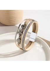 Armband aus muschelgrau-braunem Kunstleder