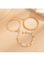 Golden jewelry,Golden Color Bow Alloy Detail Bracelets