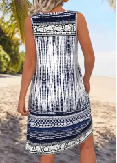 Multi Color dresses,Tie Dye dresses,Vacation dresses,Vacation dresses,ROTITA Cut Out Tie Dye Print Multi Color Sleeveless Dress