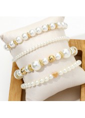 Golden jewelry,Heart jewelry,Heart Design Golden Round Pearl Bracelets