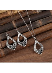 Silver jewelry,Silver Color Alloy Earrings and Necklace