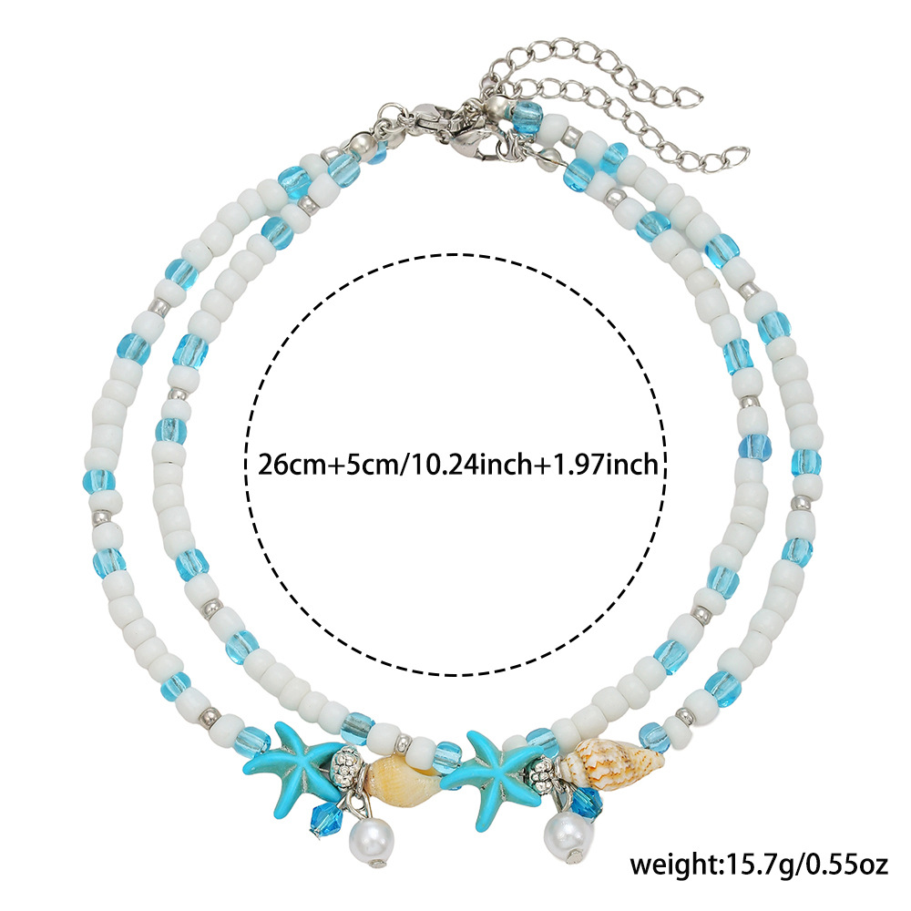 Mint Green jewelry,Shell Mint Green Seed Beads Anklets
