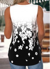 White tops,Black tops,Contrast Color tops,ROTITA Tummy Coverage White V Neck Sleeveless Tank Top