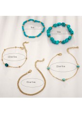 Mint Green jewelry,Mint Green Color Turquoise Material Anklets