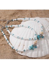 Mint Green jewelry,Shell Mint Green Seed Beads Anklets