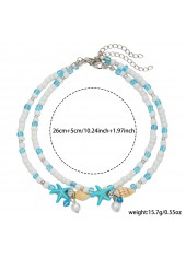 Mint Green jewelry,Shell Mint Green Seed Beads Anklets