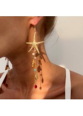 Ohrringe mit goldfarbenen Muschellegierungsdetails