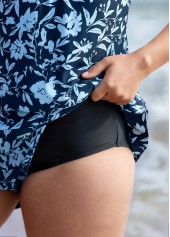 Dusty Blue swimwear,Ditsy Floral swimwear,ROTITA Dusty Blue Tummy Coverage One Piece Swimwear