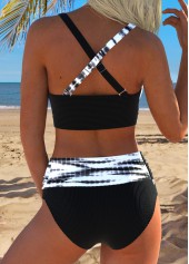 Black swimwear,Tie Dye swimwear,ROTITA Black Push Up/supportive/enhance Bust Tie Dye Print Bikini Set