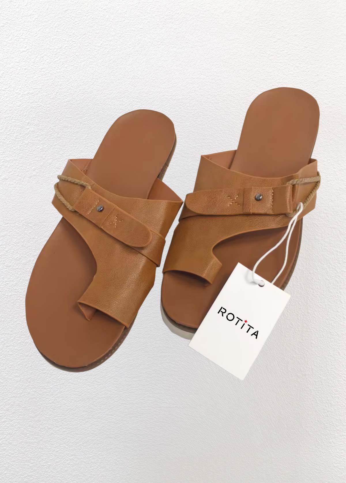 Dark Coffee shoes,Plain Color shoes,Dark Coffee Falt Toe Post Flip Slippers