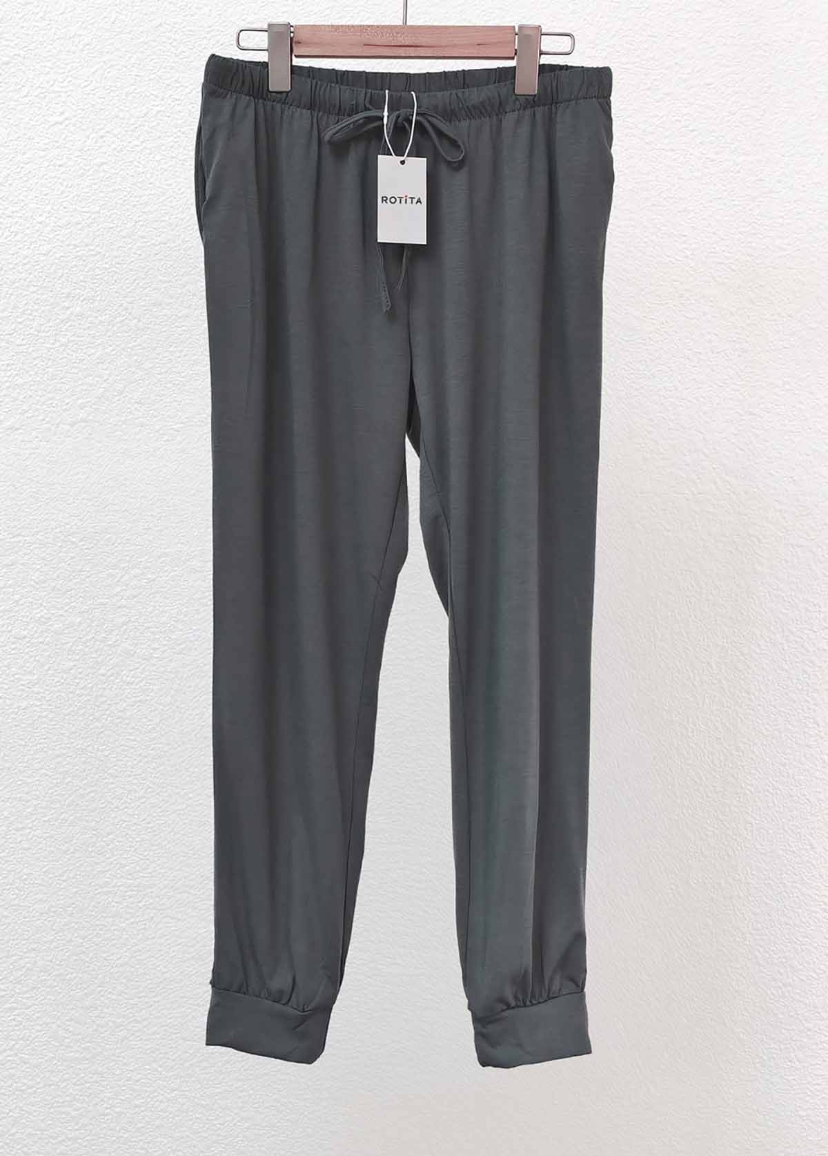 Dark Grey bottoms,Plain Color bottoms,Pocket Dark Grey Jogger Mid Waisted Pants
